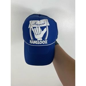 NWOT Hawaiian Headwear Hang Loose foam Blue and white snapback